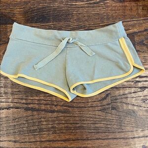 Papaya Olive Green Shorts with Yellow Embroidery